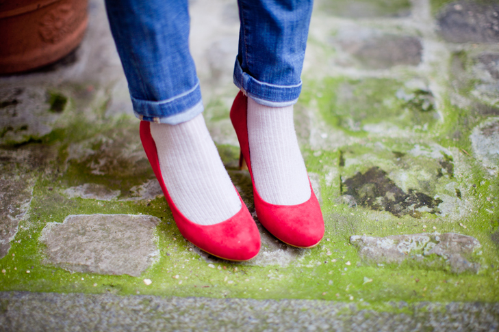 Escarpins rouge La redoute